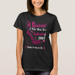 17e verjaardag Hoge hak Een koningin werd geboren T-shirt