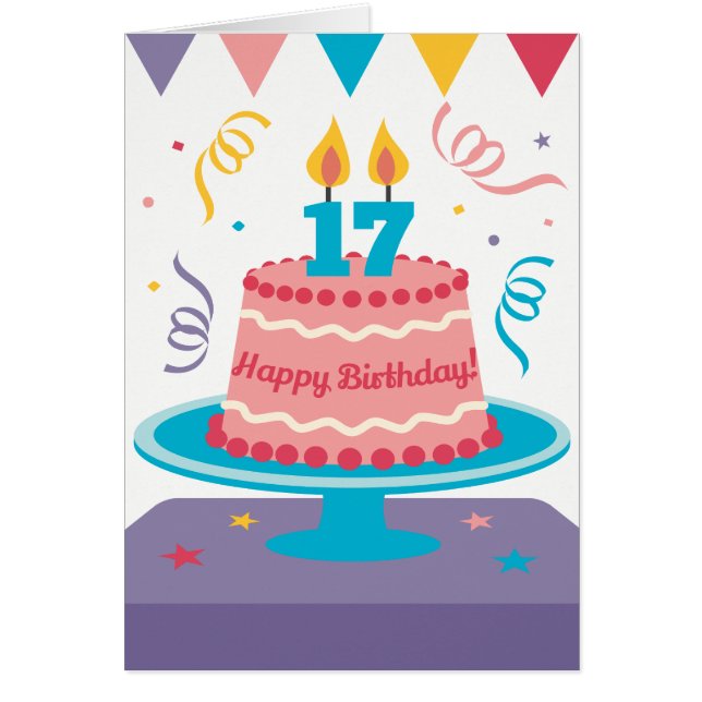 17e verjaardag taart (Voorkant)