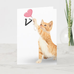 17e verjaardag tabby kat kaart