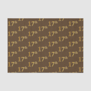 17e (zeventiende) gebeurtenis in bruin Faux Gold Tissuepapier