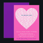 17ème anniversaire invitation grands coeurs Pink G<br><div class="desc">17ème anniversaire invitation grands coeurs Pink Girly</div>