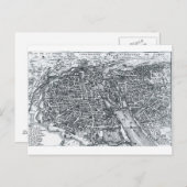 17ème siècle Plan des rues de Paris, France Carte  (Devant / Derrière)