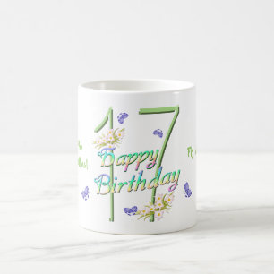 17ème Tasse de danse de papillon d'anniversaire