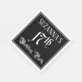 17th Birthday Party — Fancy Script + Custom Name Servet (Hoek)