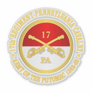 17th Pennsylvania Cavalerie Sticker