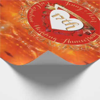 17th Wedding Anniversary Carnelian  Cadeaupapier