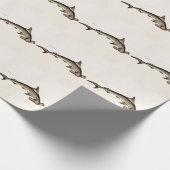  1800 Hammerhead Shark Old Hammer Head Cadeaupapier (Hoek)