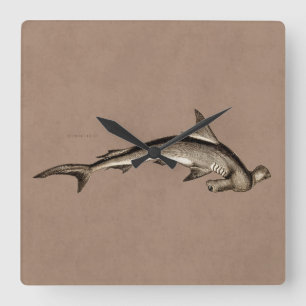 1800 Hammerhead Shark Old Hammer Head Vierkante Klok