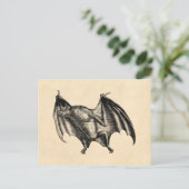  1800 Vampire Bat Illustration - Halloween Briefkaart (Staand voorkant)
