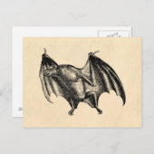  1800 Vampire Bat Illustration - Halloween Briefkaart (Voorkant / Achterkant)