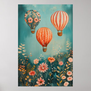 1800 zwevende heteluchtballonnen poster
