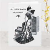 1800s Avondjurk Kaart (Gele Bloem)