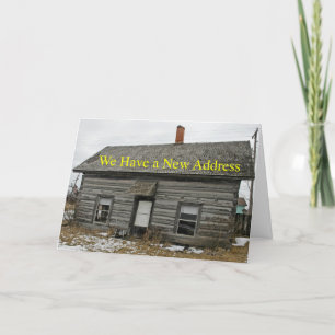 1800s Cabin Change of Address Card Aankondiging