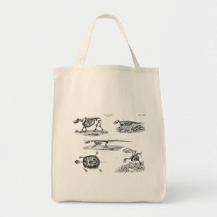  1800s Dierlijke skeletten Antiek anatomie Tote Bag