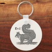  1800s Evil Squirrel Illustratie Sleutelhanger (Voorkant)