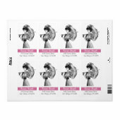 1800s Kunst Vrouw met paraplu Etiket (Full Sheet)