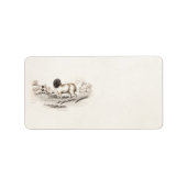 1800s  Perzisch Schaap Oud Illustratie Lamb Etiket (Voorkant)
