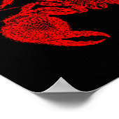 1800s Scorpion Illustration Red Scorpions Poster (Hoek)