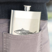  1800s Tunny Fish Specialized Gevist Heupfles (Voorbeeld)