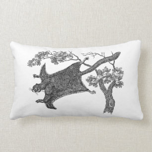 1800s vliegende eekhoorn - suikerzweefvliegtuig kussen
