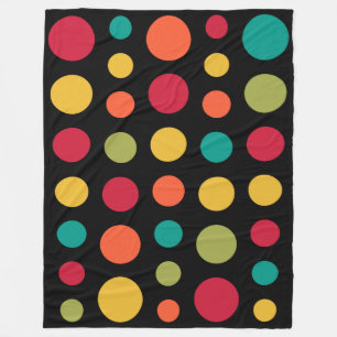 180115 - Kleuren 02 - op Zwart Fleece Deken