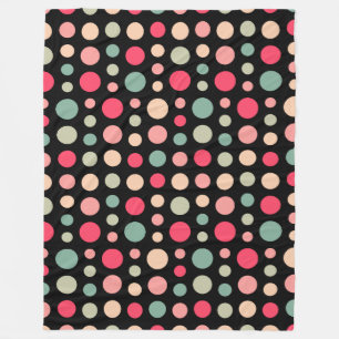 180115 v2 - Kleuren 01 - op zwart Fleece Deken