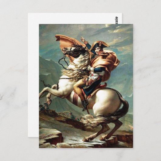 1801 Napoleon door de Alpen, Jacques-Louis Dav Briefkaart (Voorkant / Achterkant)