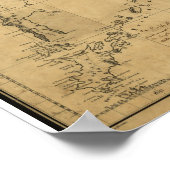 1802 Kaart van Oost-Rusland, Alaska en de Beringst Poster (Hoek)