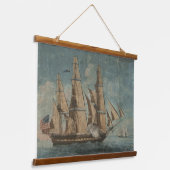 1803, USS Constitution, Historical Wall Art Hangend Wandkleed (Gebogen)