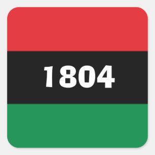 1804 Afrikaanse kleuren uit Haïti Pan Vierkante Sticker