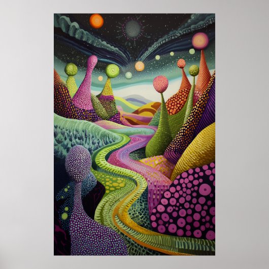 1806 Cosmic Surrealist Dreamscape Poster (Voorkant)