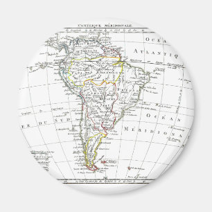1806 Map - L'Amérique Méridionale Magneet