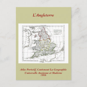 1806 Map - L'Angleterre Briefkaart