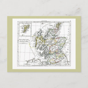 1806 Map - L'Ecosse Briefkaart