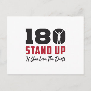 180 Darts Bullseye Dartboard Pijl Grappig cadeau i Briefkaart
