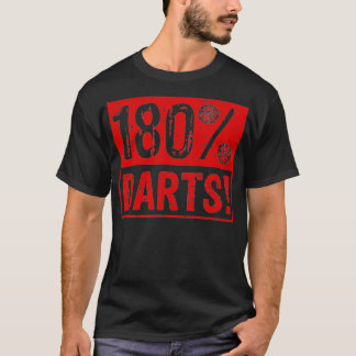 180 darts grappige darts lover speler t-shirt