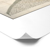 1810 Rosetta Stone Heiroglyphs Afbeelding Poster (Hoek)