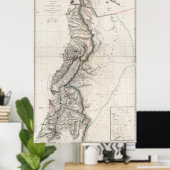 1814 Heilige Land Map Poster (Thuiskantoor)