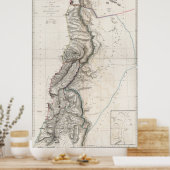 1814 Heilige Land Map Poster (Keuken)