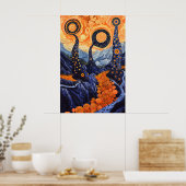 1816 Cosmic Surrealist Dreamscape Poster (Keuken)