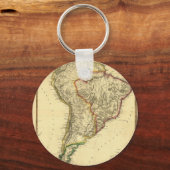 1817 Kaart van Zuid-Amerika Sleutelhanger (Voorkant)