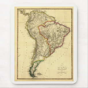 1817 Oude kaart van Zuid-Amerika Muismat
