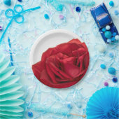 1822 - Rode bruiloft Roos Papieren Bordje (Feest)