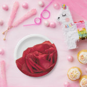 1822 - Rode bruiloft Roos Papieren Bordje (Feest)