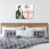1823 Antiek bruiloft Man Vrouw Mode Canvas Afdruk (Insitu (Slaapkamer))