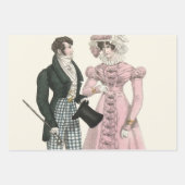 1823 Antiek bruiloft Man Vrouw Mode Inpakpapier Vel (Voorkant)