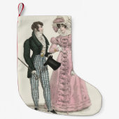 1823 Antiek bruiloft Man Vrouw Mode Kleine Kerstsok (Voorkant)