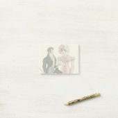 1823 Antiek bruiloft Man Vrouw Mode Post-it® Notes (Op bureau)