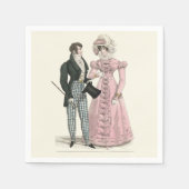 1823 Antiek bruiloft Man Vrouw Mode Servet (Voorkant)