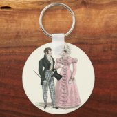 1823 Antiek bruiloft Man Vrouw Mode Sleutelhanger (Voorkant)